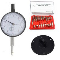 다이얼 표시기 0-10mm 러그 백 테스트 게이지 및 22 개 M2.5 스레드 팁 앤빌 포인트 세트 2.5mm, 01 indicatoe a set
