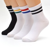 [이부자상회] 여성양말 학생양말 두줄양말 스트라이프패션양말 중목양말