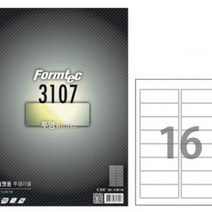 제이스토어 / BE 폼텍 잉크젯 투명라벨 A4 IC 3107 16라벨 5매, 본상품선택