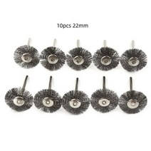 스테인레스 스틸 와이어 브러시 자형 로타리 도구 드릴 연마 예비 도구용, 22mm