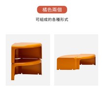 비라인테이블 커스텀 원형 마지스 모듈 보비, 오렌지 2개