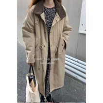 후드 밍크 퍼 페이크 코트
