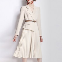 스트릿살롱 플리츠 정장 원피스