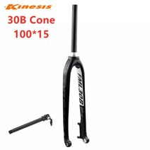 KINESIS 자전거 MTB 26 메리다 하드 포크 산악 29 프레임 27.5 테이퍼 알루미늄 디스크 브레이크 AXLE100 * 15MM, 30B cone 100x15mm