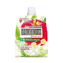 일본 간식 젤리 알로에 크래시 타입의 곤약 사과 맛 150g × 6 봉지