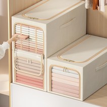 마벨인홈 대용량 프리미엄 슬림 60L 의류 이불 정리 리빙박스 2개, 1개, 그레이 대형(56L)