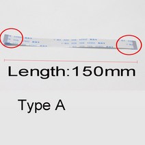 1PCS 0.8mm 피치 플랫 유연한 케이블 FFC FPC LCD A 전방 100/150/200/300mm AWM 20624 80C 60V VW-1 34/32, 03 150A_07 10P