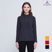 올리비아로렌 스트라이프 터틀 집업 티셔츠 VVCALVW9221
