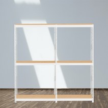 물류창고 조립식앵글 선반 1700 x 600 x 1950 3단, A형 1100+600, 화이트
