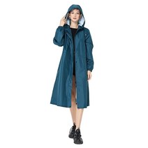 여성용 긴 우비 레인 재킷 코트 좁은 소매 아므리 그린, Medium, Pink