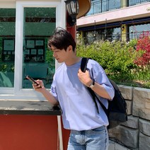 LOGAN 텐씨 남자 오버핏 포켓 반팔티 10컬러 반팔 티셔츠