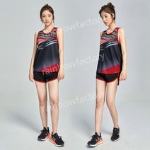 마라톤 유니폼 세트 싱글렛 남자 여자 육상 달리기 훈련 복장, J