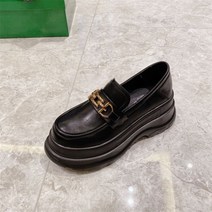 여성 가죽 레이스업 하이힐 마틴 롱 부츠 키높이 워커 마틴 통굽 웨지 구두 패션 신발 로퍼 JK