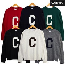 커버낫 공용 램스울 C 로고 크루넥 니트 CO2204KT01