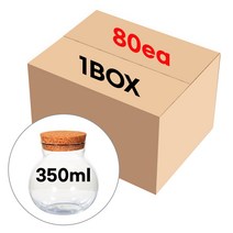 캔들 용기 볼단지 콜크 투명 350ml 80개 박스