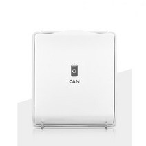 공간활용 스탠드 가정용 재활용 분리수거함 1단 32L 인테리어 쓰레기통 분리수거 비닐, 화이트 1개