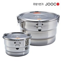 주방1번가 주코(JOOCO) 원형 김치통 스텐김치통 스텐보관용기 원형보관용기