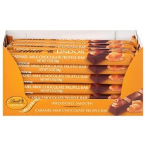 린트 LINDOR 캐러멜 초콜릿 트러플 바 중심이 매끄러운 캔디 선물용으로 좋음 36.9g1.3온스 24개 1팩, 24 Count (Pack of 1), Caramel