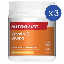 뉴트라라이프 비타민C 500mg 200정 NUTRALIFE Vitamin C 3팩