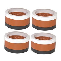 침대 라이저 소파 테이블 소파 리프트 높이 용 헤비 듀티 가구 라이저 1.77 인치 하단 패드 보호 바닥 4 개 세트, 플라스틱, 갈색