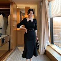 악녀일기 캐리 머메이드 롱 원피스 벨트set
