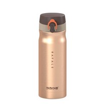 키친아트 골드메탈 보온보냉 텀블러 350 원터치 물병, 혼합색상, 500ml