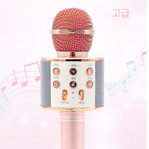 예능마이크 성능좋은 인스타 노래방 차량용 공연용 무선 아이돌 야외용 휴대용 마이크, 블랙