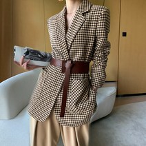 정장 코트 보카시 모직 여성 겨울 가을 와이드 루즈핏 가후격 양복 4544488364