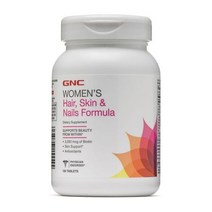 GNC 지앤씨 우먼 헤어 스킨 네일 여성비타민 120정, 1개