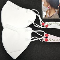 콩이네리본 마스크목걸이 마스크분실방지목걸이줄 마스크목걸이끈 마스크걸이 마스크줄 마스크스트랩 마스크고리 마스크끈, 1개, 레터링-핑크