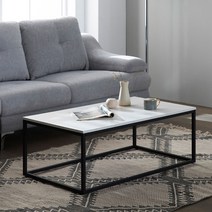 [4천원★즉시할인]장인가구 로엔 화이트마블 거실 소파 테이블