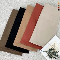 티데일리 델루나 H라인 미니 스커트 여성용 무지 스판 면 치마