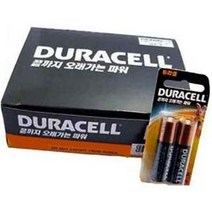 듀라셀 3A건전지(1박스40알) AAA 알카라인 건전지, 1개, 40개