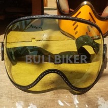 스쿠터 킥보드 오토바이 바이크 경량 헬멧 레트로 버블 쉴드 바이저 렌즈 안경 맞는 벨 모토3로열슈에이 p-제로심슨 고글 윈드실드 30, M003-노란색, M, 협력사