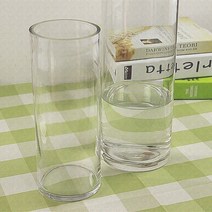 병 라운드 10cm 플라스틱 꽃병 구경 초대형 두꺼운 호텔 아크릴 투명-73245, 18. 똑바로 입 20CM 높이 8