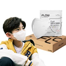 플로우 쉴드마스크 KF94 새부리형 어린이 마스크 소형, 아티스트 화이트, 50매