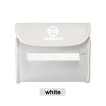 블랙박스 차량용 트럭 미니 외장형 가성비 가죽 자동차 티슈 박스 보관 가방 인테리어 액세서리 닛산 Qas, 02 White-Nissan