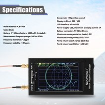 S-A-A-2 NanoVNA V2 VNA 디지털 신호 분석기 VNA 트랜시버 VHF UHF VHF VHF UHF USB 로직 안테나 분석기, 02 4.0inch 50KHz-3GHz