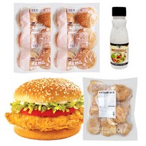 벅스웨이 크리스피 통가슴살 치킨버거만들기 약 10인분, 1세트