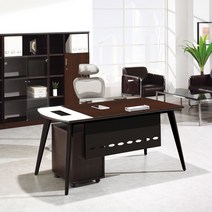 카펠라 월넛 팀장용책상/ CAPW-B1700 CAPW-B1900/ W1700 W1900/ 블랙다리/ 앞가림판/ 사장실/ 임원실/ 대표실/ 사무실/ 중역용/ 사무가구, W1900[CAPW-B1900]
