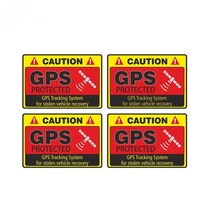 롱핀스티커 오리발스티커 시트형 경고 자동차 스티커 GPS 추적 시스템 보호 데칼 4X7X5cm PVC 장식 바이크 오토바이 부품 방수, [01] Warning - 01, [01] 7 x 5 cm