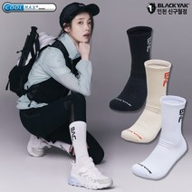 블랙야크 남성 여성 사계절 쿨맥스 장목 러닝 스포츠 골프 등산양말 알파인크루삭스Z, BLACK, 024