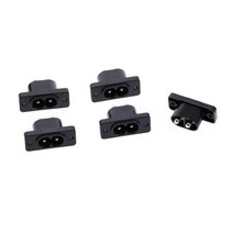 스위치 IEC320 C8 블랙 2 단자 전원 플러그 인렛 소켓 AC 250V 2.5A 5 개 10 개, 없음, 2.5pcs