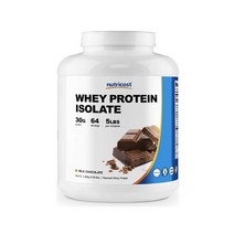 뉴트리코스트 웨이 프로틴 아이솔레이트 파우더 5파운드 밀크 초콜릿맛 1병 5lb 1서빙 36.38g 64회분 Whey Protein Isolate