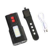 Led 자전거 헤드 라이트 전면 빛 사이클링 손전등 승마 장비 액세서리 보조베터리, 01 1pc