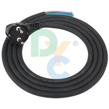 동양 코드 고무 측면접지 CTF 1.5mm2 X 3C 흑색 2m 250V 16A 국산, 검정/2M