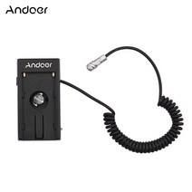 Andoer 카메라 dv 배터리 전원 공급 장치 blackmagic cinema 포켓 카메라 용 마운트 플레이트 어댑터 bmpcc 4 k sony f550 배터리 용|AC/DC, 단일, 1개, Spring line