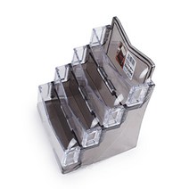 명함꽂이 4단 검정 105x120x90mm 케이스 집 거치대 걸이 진열대 플라스틱명함통 CD꽂이 엽서꽂이 쿠폰명함 명함꽂이
