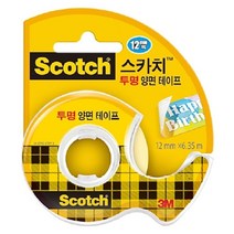 일음쇼핑^^*m3m 스카치 투명 양면 테이프 136 12mmX6.35M 접착 다용도 강력 스펀지일medi^*^, ab*^^선택없는
