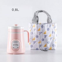 죽제조기 죽 메이커 마스터기 미니 휴대용, B스타일800ML 핑크